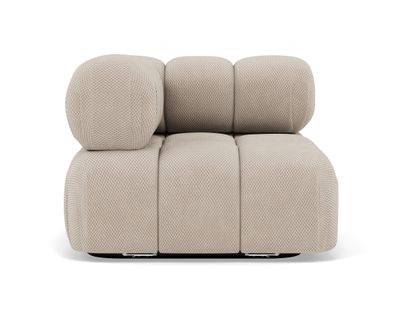 Ruby - Module D'assise D'angle Gauche En Velours Texturé