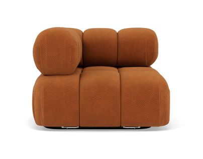 Ruby - Module D'assise D'angle Gauche En Velours Texturé