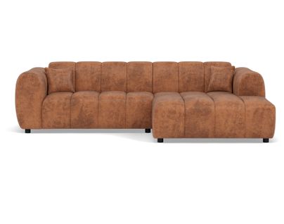 Curtis - Canapé D'angle Droit 4 Places En Simili