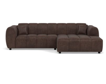 Curtis - Canapé D'angle Droit 4 Places En Simili