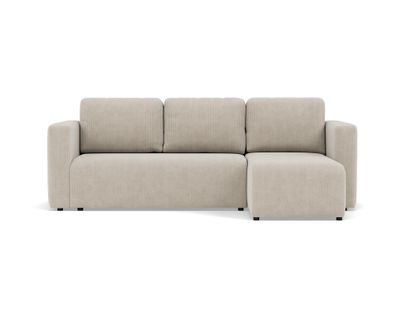 Canopy - Canapé D'angle Réversible 4 Places Convertible Avec Coffre En Velours Côtelé