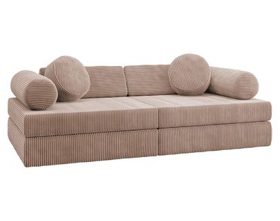 Ines - Canapé Droit 2 Places En Velours Côtelé