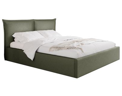 John - Lit Coffre - 160x200 Cm - En Velours - Sommier Inclus
