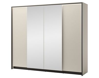 Kimi - Armoire - 4 Portes - LED Et Miroirs Inclus - 251x215 Cm