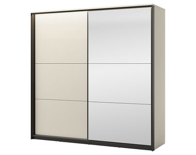 Kimi - Armoire - 2 Portes Coulissantes - LED Et Miroir Inclus - 220x221 Cm