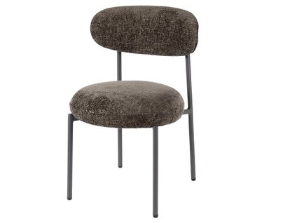 Adelia - Lot De 2 Chaises - Pieds En Métal - En Tissu Texturé