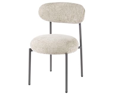 Adelia - Lot De 2 Chaises - Pieds En Métal - En Tissu Texturé