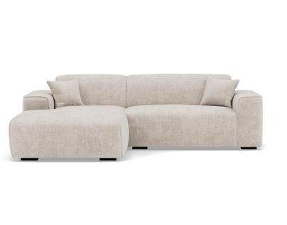 Lison - Canapé D'angle Gauche 4 Places En Velours Texturé