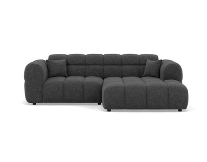 Mini Ray - Canapé D'angle Droit 4 Places En Tissu Texturé