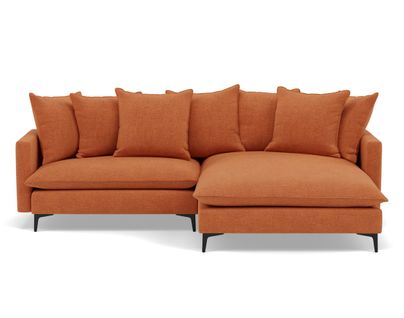 Madison - Canapé D'angle Réversible 4 Places En Tissu Texturé