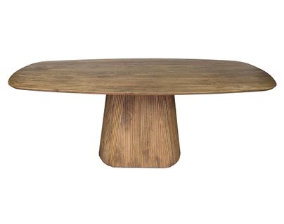 Dayo - Table à Manger En Bois Massif De Manguier - 6 à 8 Personnes