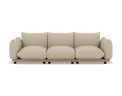 Jeanne - Canapé Modulable 3 Places En Velours Texturé