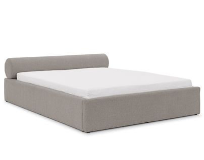 Billy - Lit Coffre - 160x200 Cm - En Tissu Texturé - Sommier Inclus