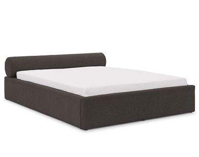 Billy - Lit Coffre - 180x200 Cm - En Tissu Texturé - Sommier Inclus