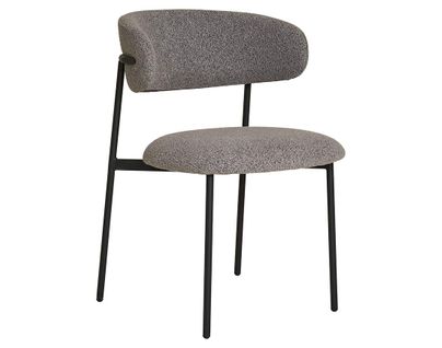 Erica - Lot De 2 Chaises En Tissu Bouclette - Pieds En Acier