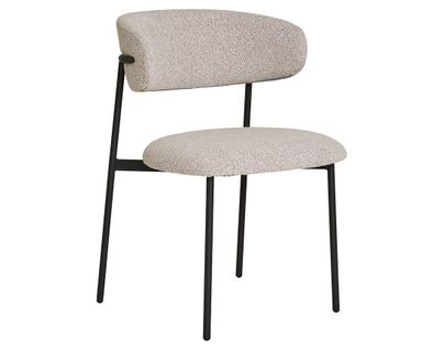 Erica - Lot De 2 Chaises En Tissu Bouclette - Pieds En Acier