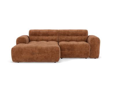 Diane - Canapé D'angle Gauche 4 Places En Velours Texturé