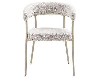 Sadie - Lot De 2 Chaises Fsc  100% En Tissu Texturé - Pieds En Acier