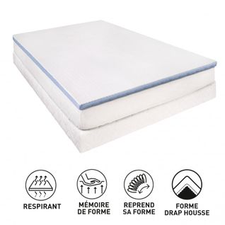 Surmatelas Lestra Fjord à Mémoire De Forme 180 X 200 Cm Lestra