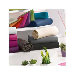 Drap Housse Anis 200 X 200 Cm / 100% Coton / 57 Fils/cm² "king Size"