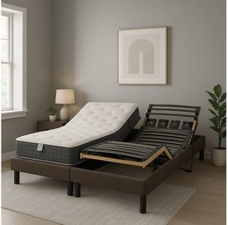 Lit Électrique 70 190 Sommier à Lattes Et Plots, Matelas Ressorts Essenzia Zen