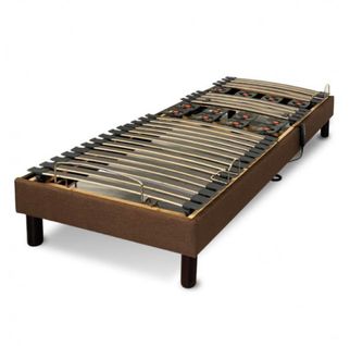 Lit Électrique 70x190 Sommier à Lattes Et Plots, Matelas Ressorts Essenzia Zen