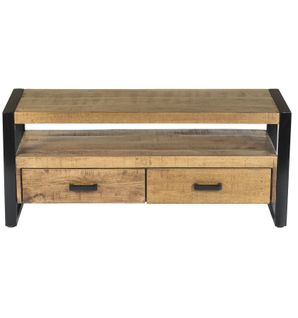 Dacca-meuble TV 120 Cm En Bois Massif Et Métal