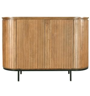 Menton-buffet 2 Portes En Bois De Manguier Massif