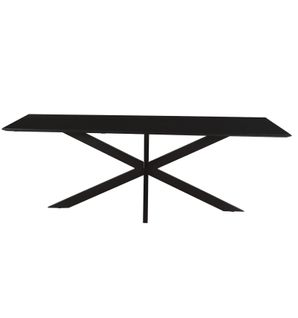 Urban-table à Manger 8/10 Personnes 220 Cm En Bois Massif Noir