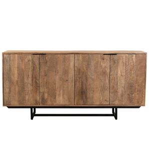 Bilbao-buffet 185 Cm En Bois Massif Et Métal