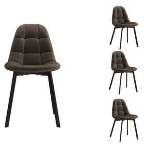 Stellia-chaise En Velours Marron (x4)