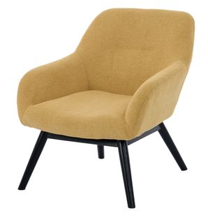 Malmo-ffauteuil En Bois Noir Et Tissu Trendy Safran