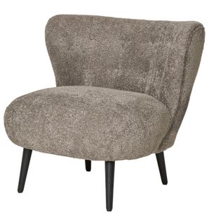 Mown-fauteuil En Tissu Bouclé Taupe