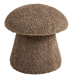 Mushy- Pouf En Fourrure Artificielle Marron Ø45 Cm