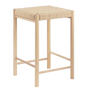 Ozy-tabouret De Bar En Osier Et Bois Naturel
