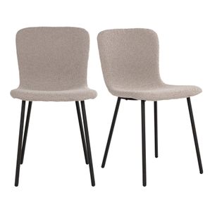 Celia-chaise En Tissu Beige (x2)