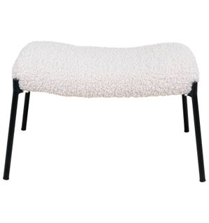 Boris-repose-pied En Tissu Bouclé Écru