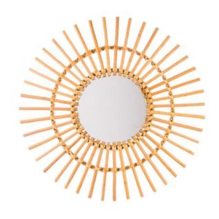 Miroir En Rotin Soleil - Dim : D 58 Cm