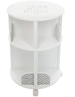 Bibliothèque Enfant Ronde En Mdf Et Polypropylène, Gris - Dim : L.40 X L.40 X H.59 Cm