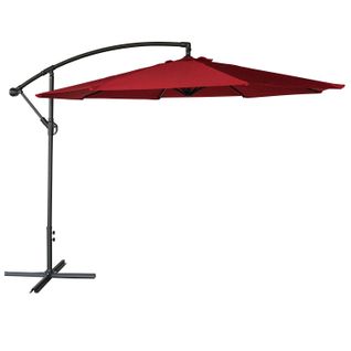 Parasol Déporté Oahu Rond 3m De Diamètre Rouge