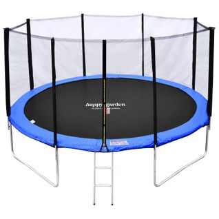 Trampoline 430cm Réversible Bleu/vert Melbourne, Échelle, Bâche Et Kit D'ancrage