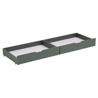 Lot De 2 Tiroirs De Rangement Verts Pour Lit