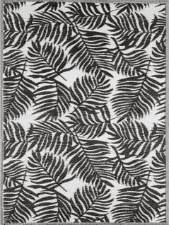 Tapis Extérieur Noir Et Blanc Scoobi 120x160 Cm Polypropylène