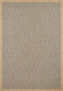 Tapis De Salon Intérieur Extérieur Nature  Aspect Jute Bleu 120x170 Cm