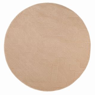Tapis De Salon Beige Graphique Bianca Diamètre 120