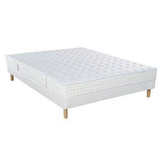 Ensemble Essenzia  Delice Mi Ferme + Sommier Tradition + Pieds 140x200 Stretch Mousse
