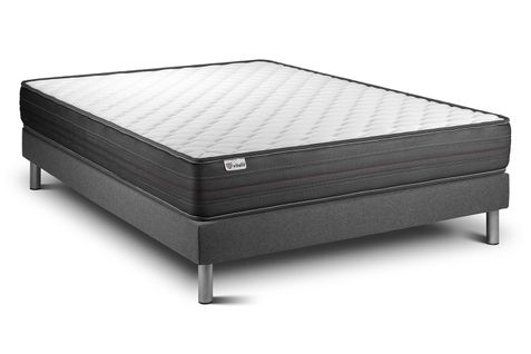 Ensemble Matelas Mousse Polyuréthane à Mémoire De Forme 160x200 Vitalpower Ep:20 Cm - Sommier Kit Gr