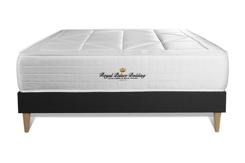 Ensemble Matelas Ressorts Ensachés Et Mémoire De Forme 160x200 Windsor Ep:26 Cm - Sommier Kit Noir
