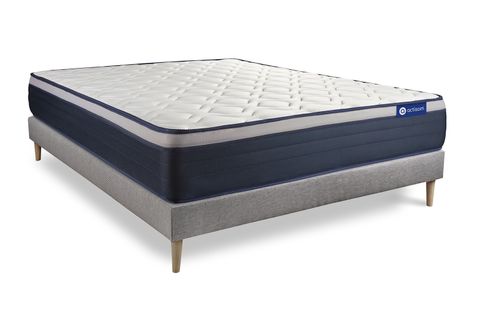 Ensemble Matelas Ressorts Ensachés Et Mémoire De Forme 180x200 Actiflex Max Ep:26 Cm - Sommier Kit G