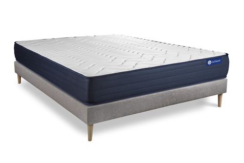 Ensemble Matelas Ressorts Ensachés Et Mémoire De Forme 140x200 Actiflex Life Ep:22 Cm - Sommier Kit